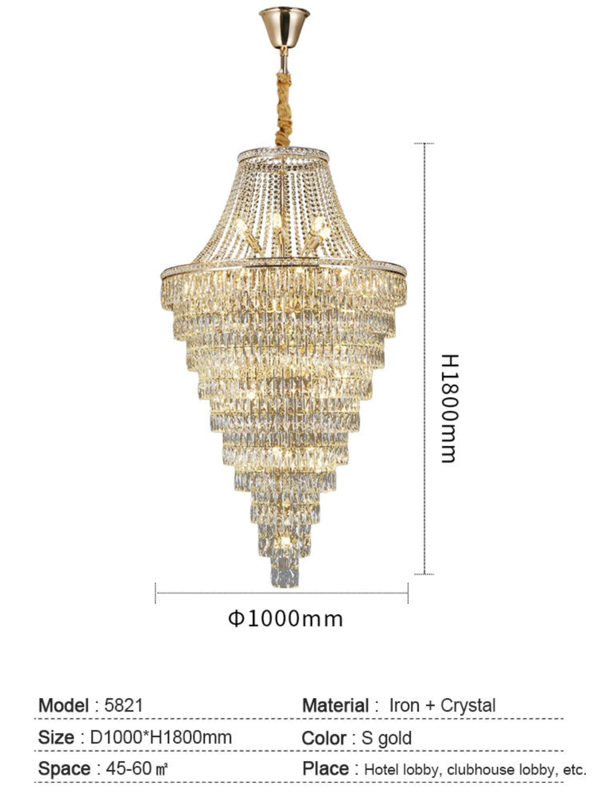 Jakob Crystal Chandelier - Reflect Lighting