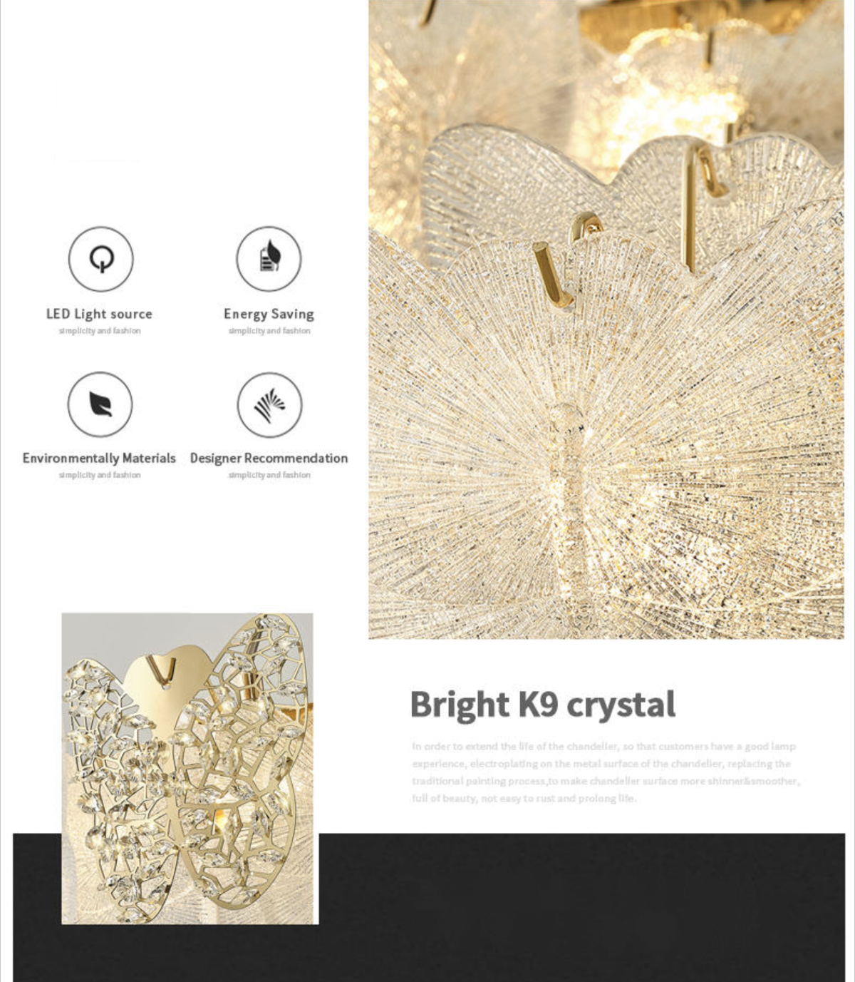 Monarch's Gleam Chandelier – Round/Rectangular - Reflect Lighting