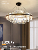 Chevonne Hopkins Gold Crystal Chandelier– Round/Rectangular - Reflect Lighting