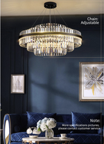 Chevonne Hopkins Gold Crystal Chandelier– Round/Rectangular - Reflect Lighting