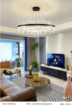 Chevonne Hopkins Gold Crystal Chandelier– Round/Rectangular - Reflect Lighting