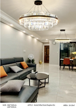 Chevonne Hopkins Gold Crystal Chandelier– Round/Rectangular - Reflect Lighting