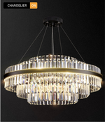 Chevonne Hopkins Gold Crystal Chandelier– Round/Rectangular - Reflect Lighting