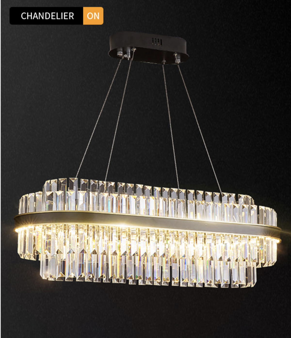 Chevonne Hopkins Gold Crystal Chandelier– Round/Rectangular - Reflect Lighting