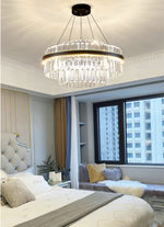 Chevonne Hopkins Gold Crystal Chandelier– Round/Rectangular - Reflect Lighting