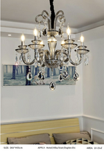 Bratton Black Crystal Candle Style Chandelier/Wall Lamp - Reflect Lighting