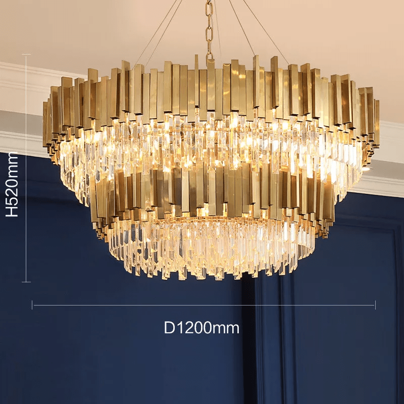 Full Set Gold Crystal Chandelier Light - Reflect Lighting