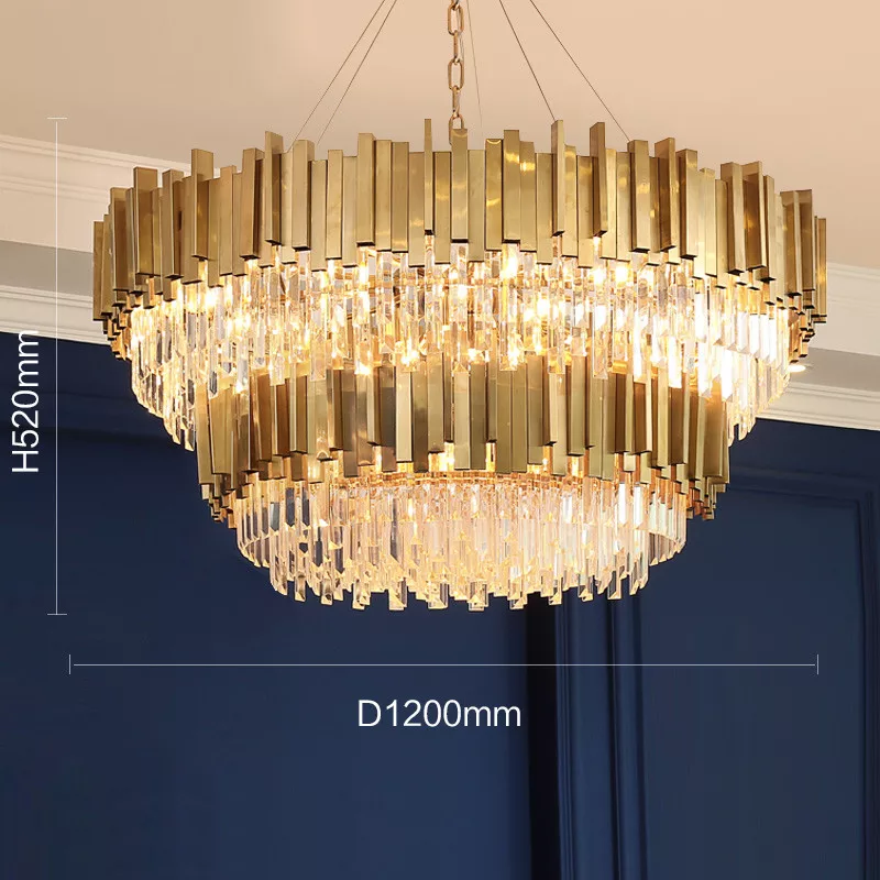 Full Set Gold Crystal Chandelier Light - Reflect Lighting