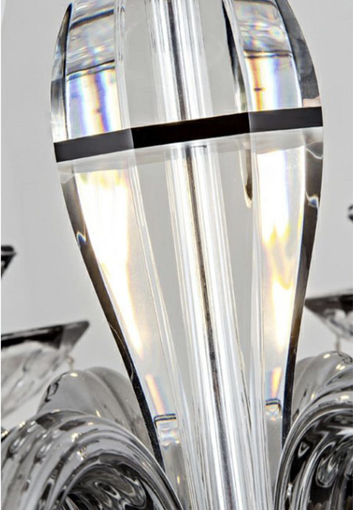 Bratton Black Crystal Candle Style Chandelier/Wall Lamp - Reflect Lighting