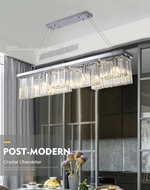Chrome Rectangle Crystal Chandelier
