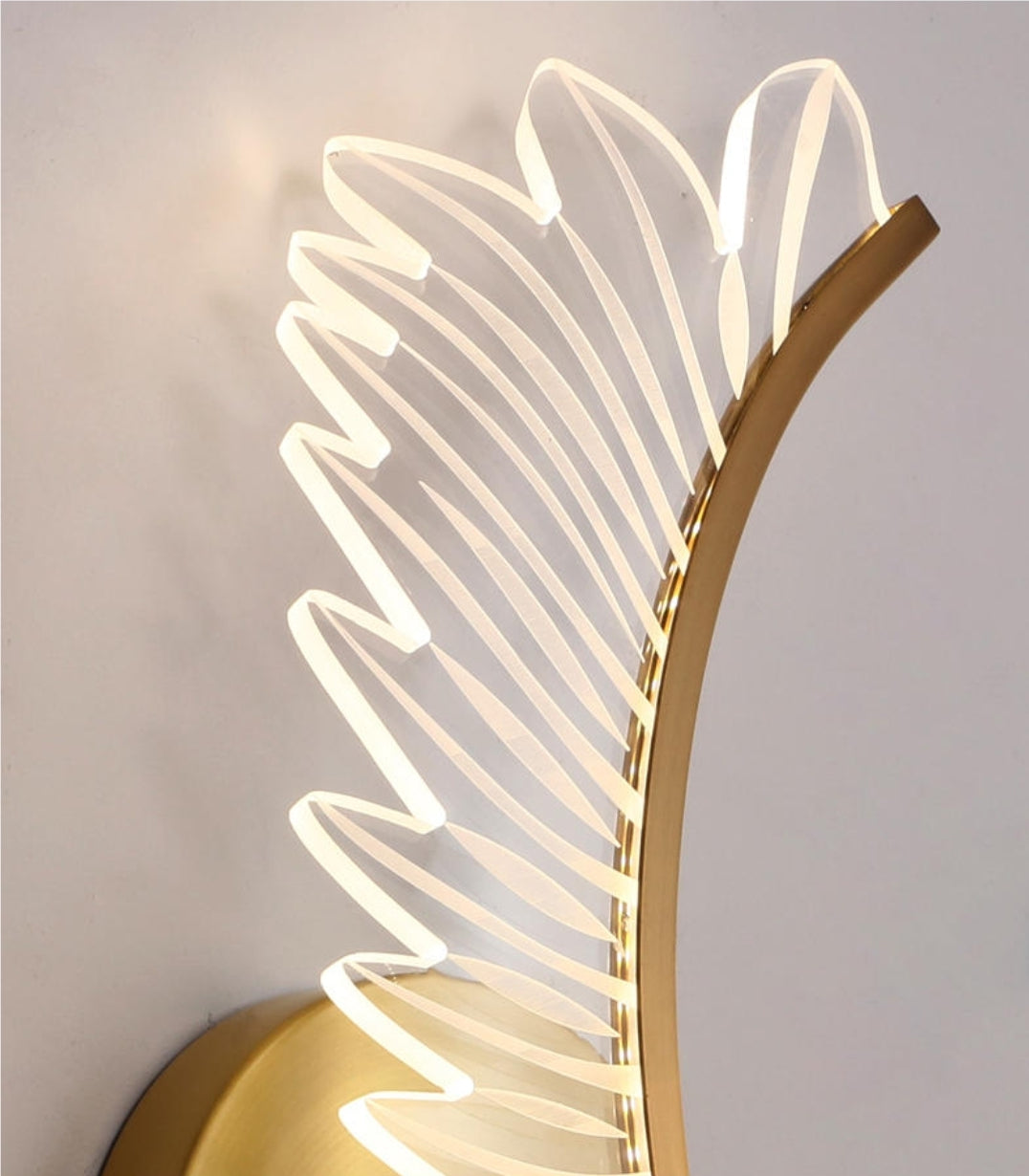 Feather Wing Gold LED Wall Lamp - Reflect Lighting