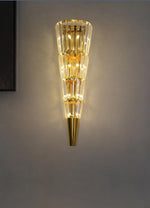 Crystal Cone Gold Wall Lamp - Reflect Lighting