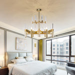 Gold Candlestick Crystal Chandelier - Reflect Lighting