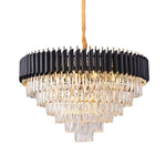 Hanging Black Crystal Chandelier Light - Reflect Lighting