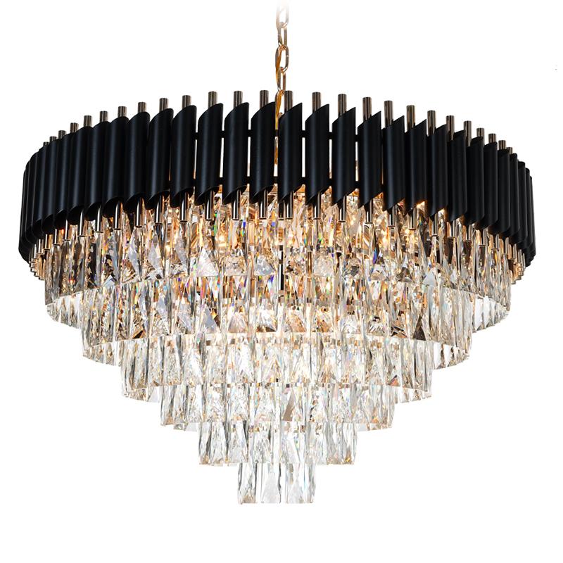 Hanging Black Crystal Chandelier Light - Reflect Lighting