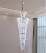 Long Crystal Chandelier Gold - Reflect Lighting