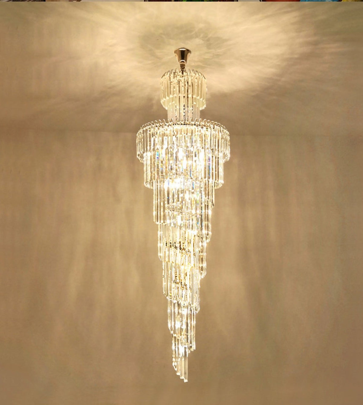 Spiral Crystal Chandelier Light - Reflect Lighting