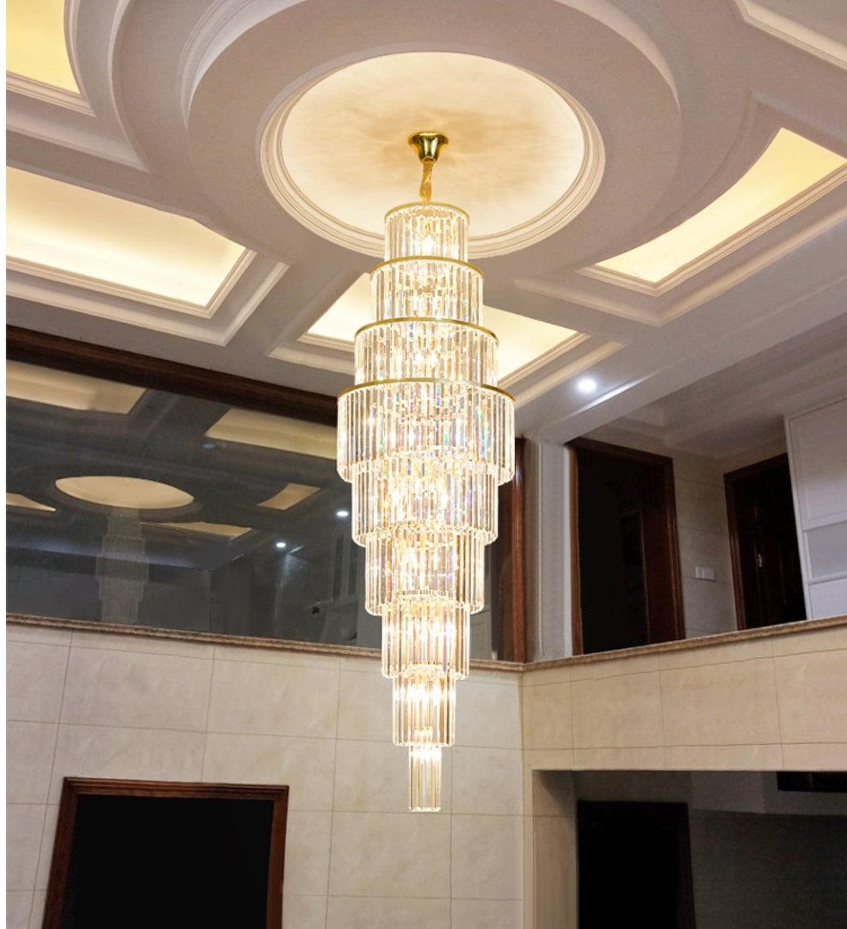 Large Tower Classic Crystal Chandelier - Reflect Lighting
