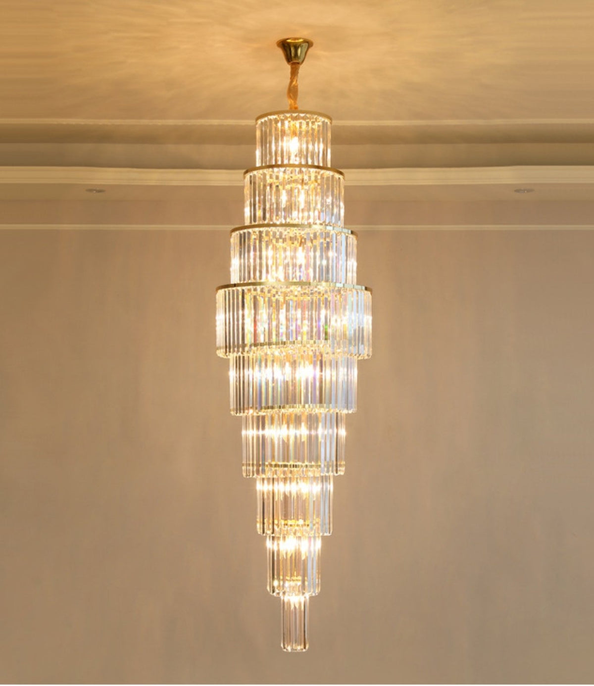 Large Tower Classic Crystal Chandelier - Reflect Lighting