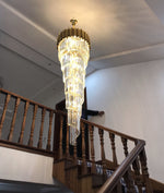 Metal Large Spiral Glass Chandelier - Reflect Lighting