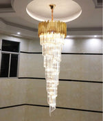 Metal Large Spiral Glass Chandelier - Reflect Lighting