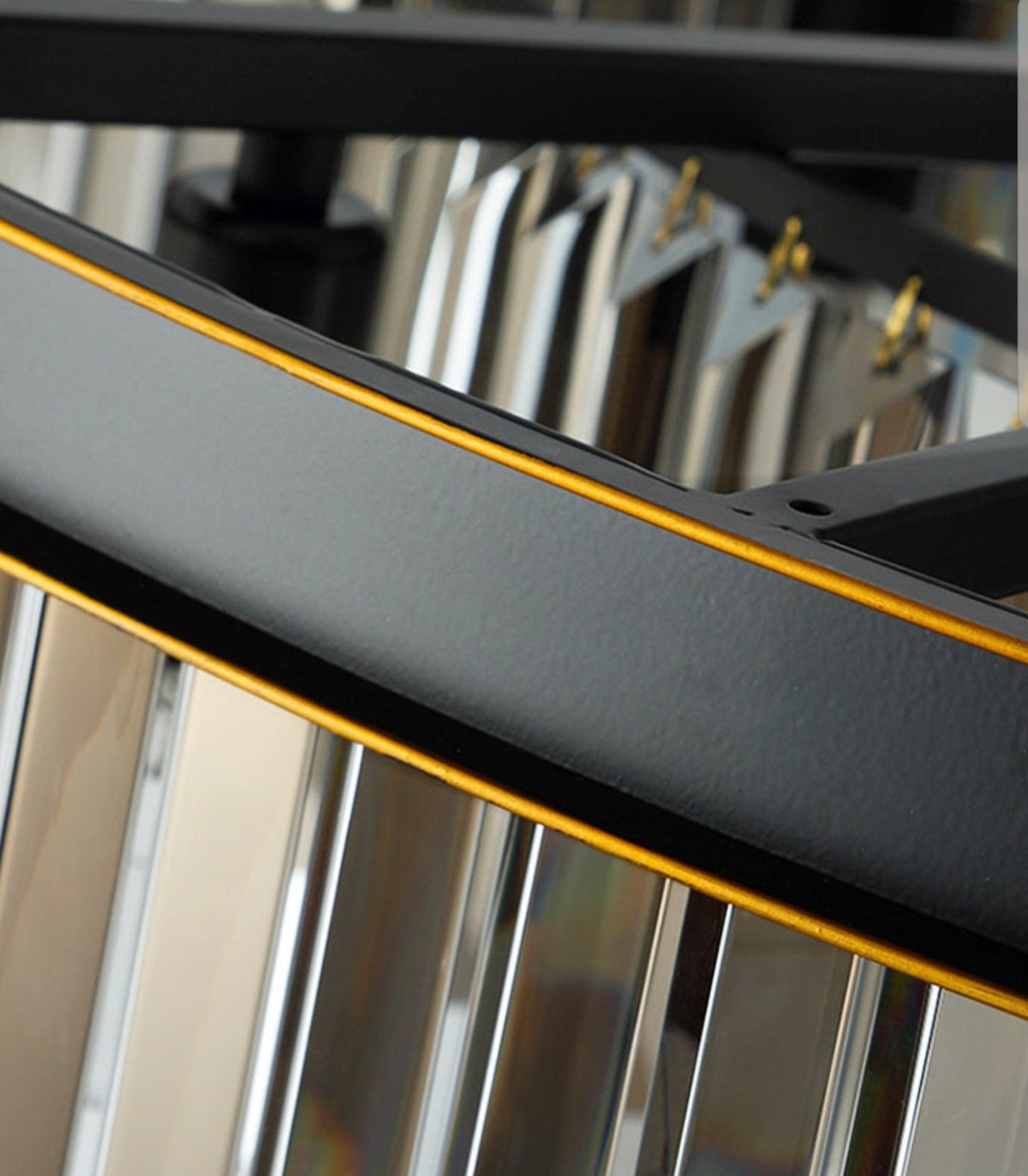 Smoke Grey Circular Crystal Flat Chandelier - Reflect Lighting