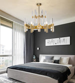 Gold Candlestick Crystal Chandelier - Reflect Lighting