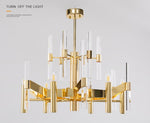 Gold Candlestick Crystal Chandelier - Reflect Lighting