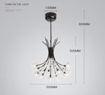 Beaded Black Flower Crystals Chandelier - Reflect Lighting