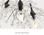 Beaded Black Flower Crystals Chandelier - Reflect Lighting