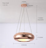 Oval Chandelier-Rose Gold & Black - Reflect Lighting