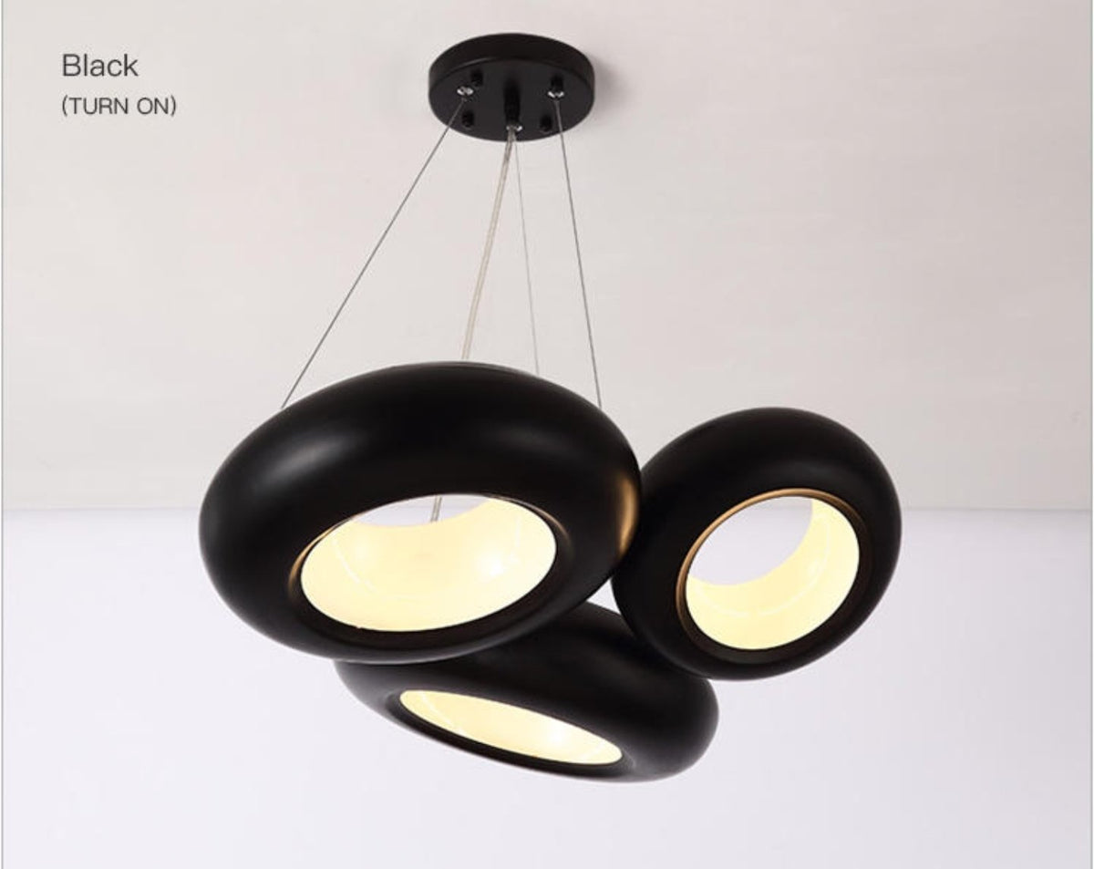 Oval Chandelier-Rose Gold & Black - Reflect Lighting