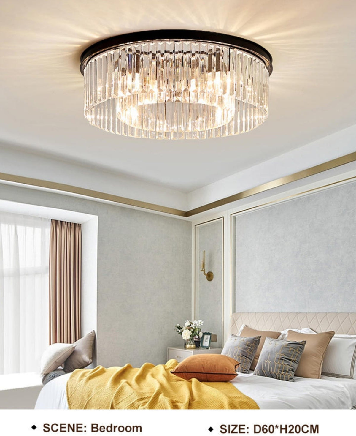 Round Brass Ceiling Light - Gold/Chrome/Black - Reflect Lighting