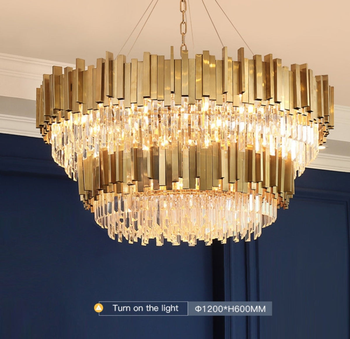 Full Set Gold Crystal Chandelier Light - Reflect Lighting