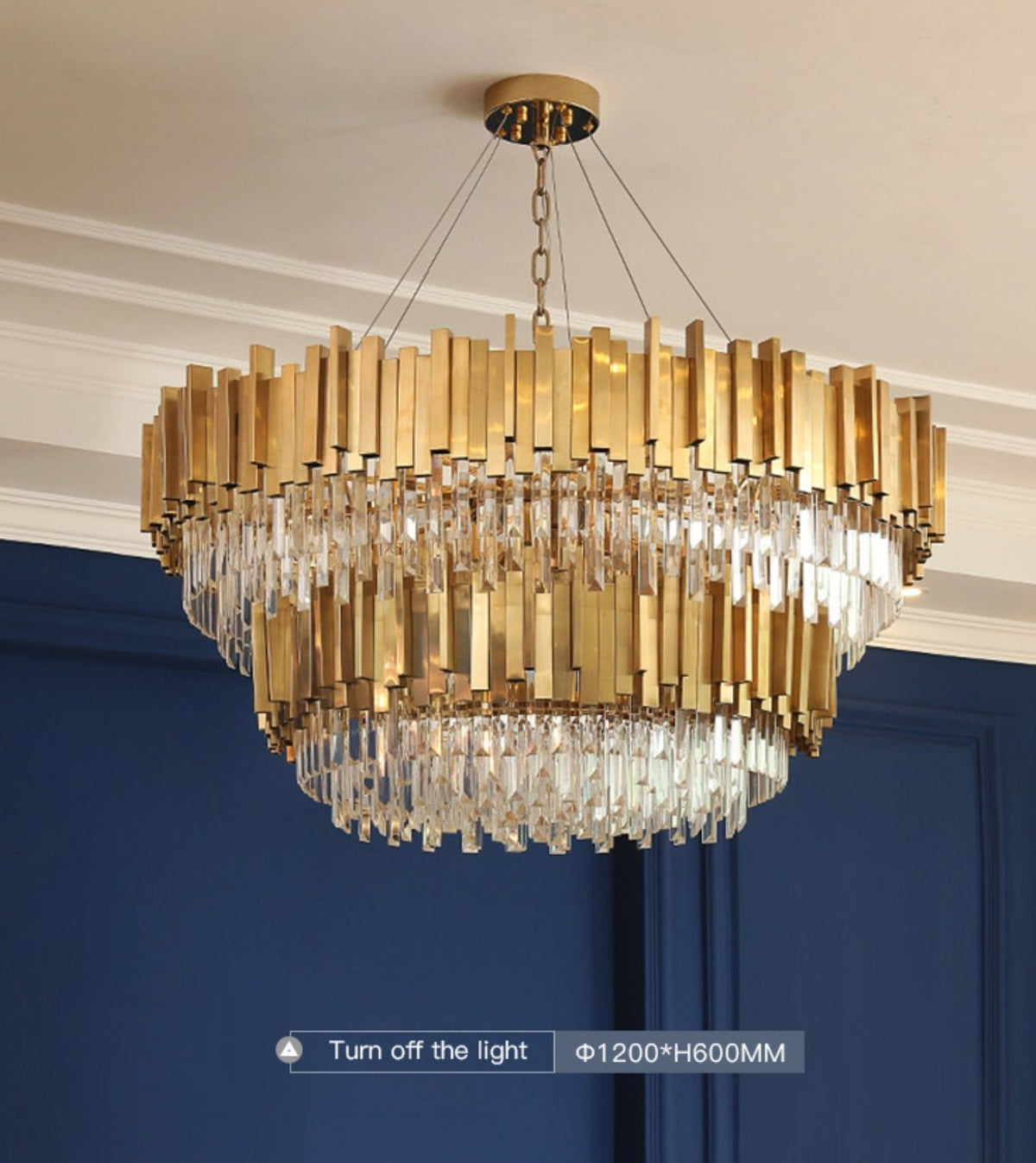 Full Set Gold Crystal Chandelier Light - Reflect Lighting