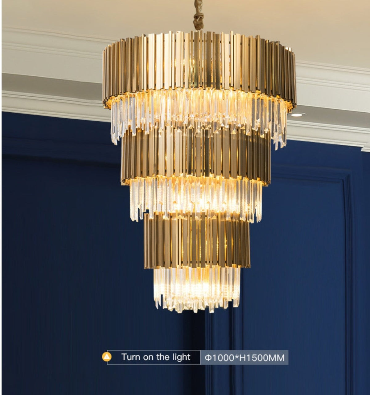 Full Set Gold Crystal Chandelier Light - Reflect Lighting
