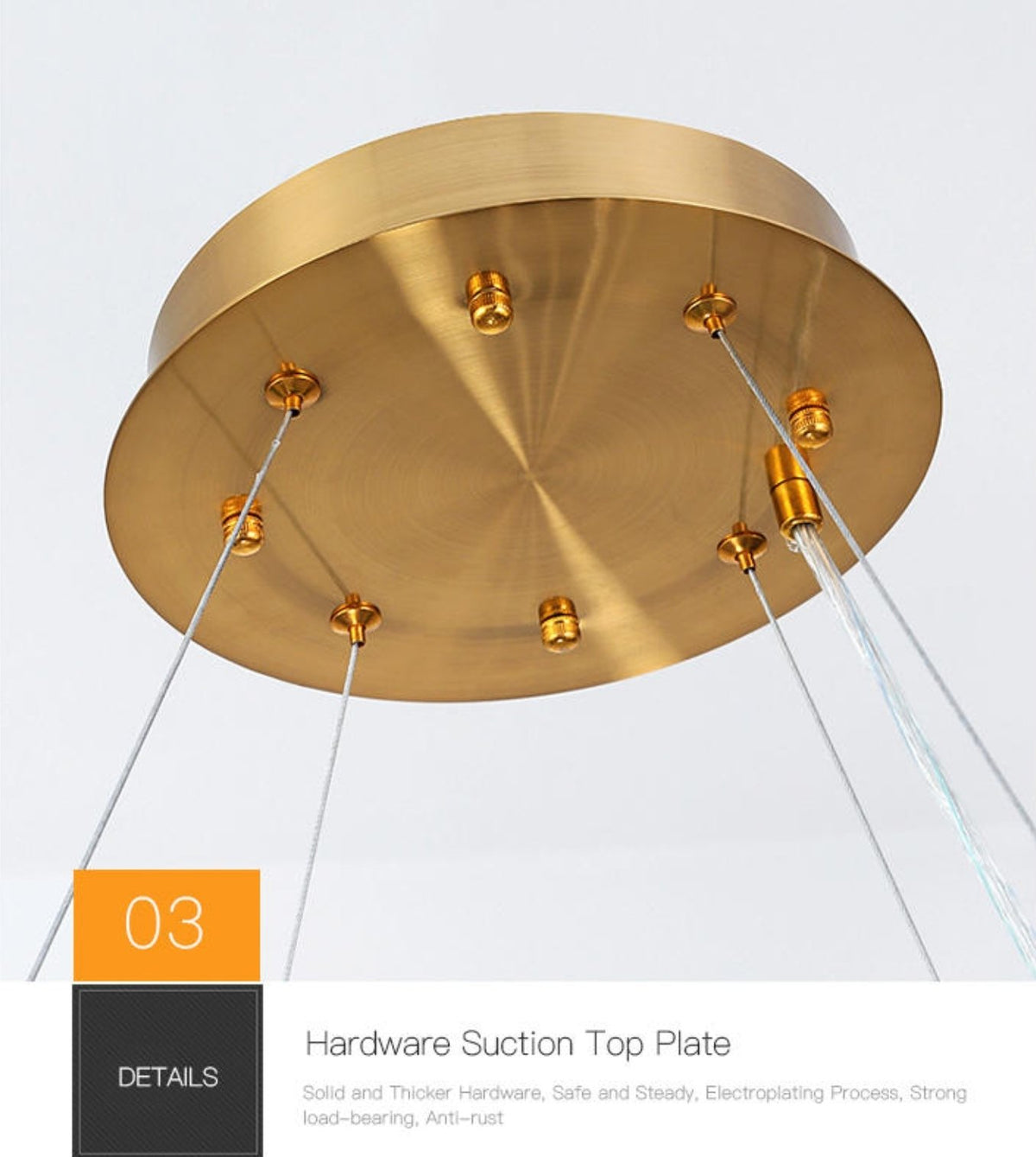 Slanted Crystal Gold Chandelier