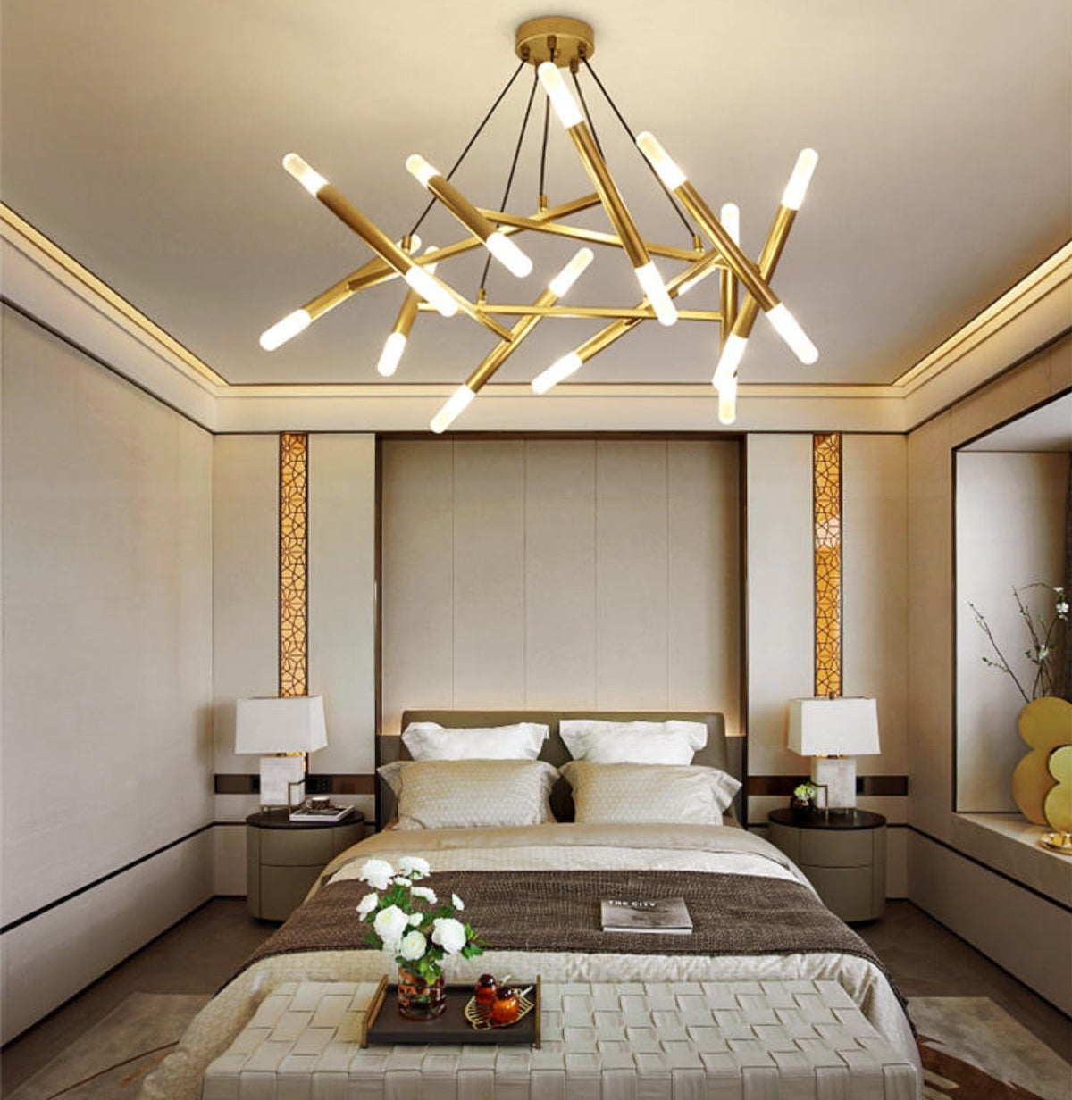 Tubed Tree Chandelier