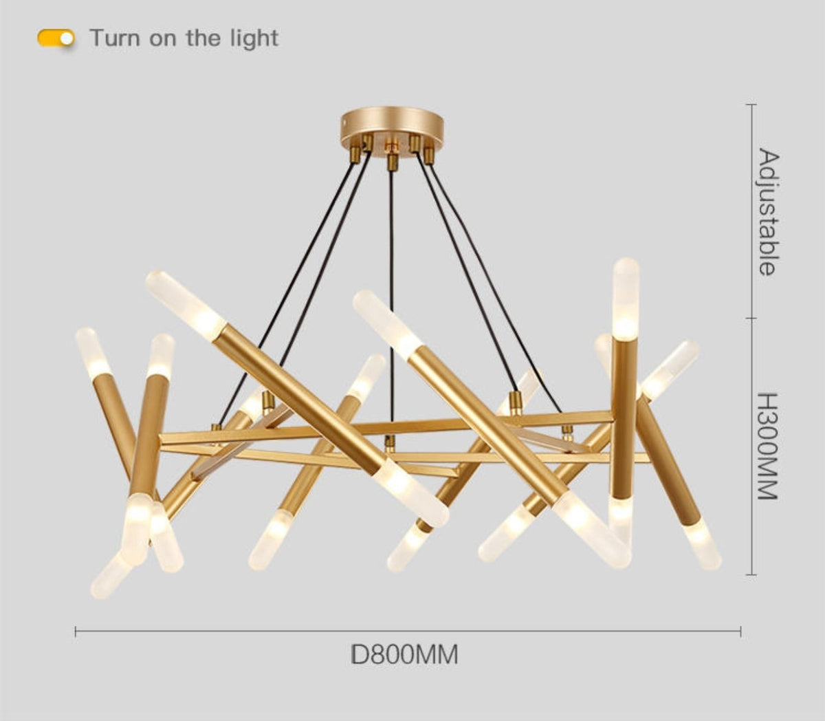 Tubed Tree Chandelier