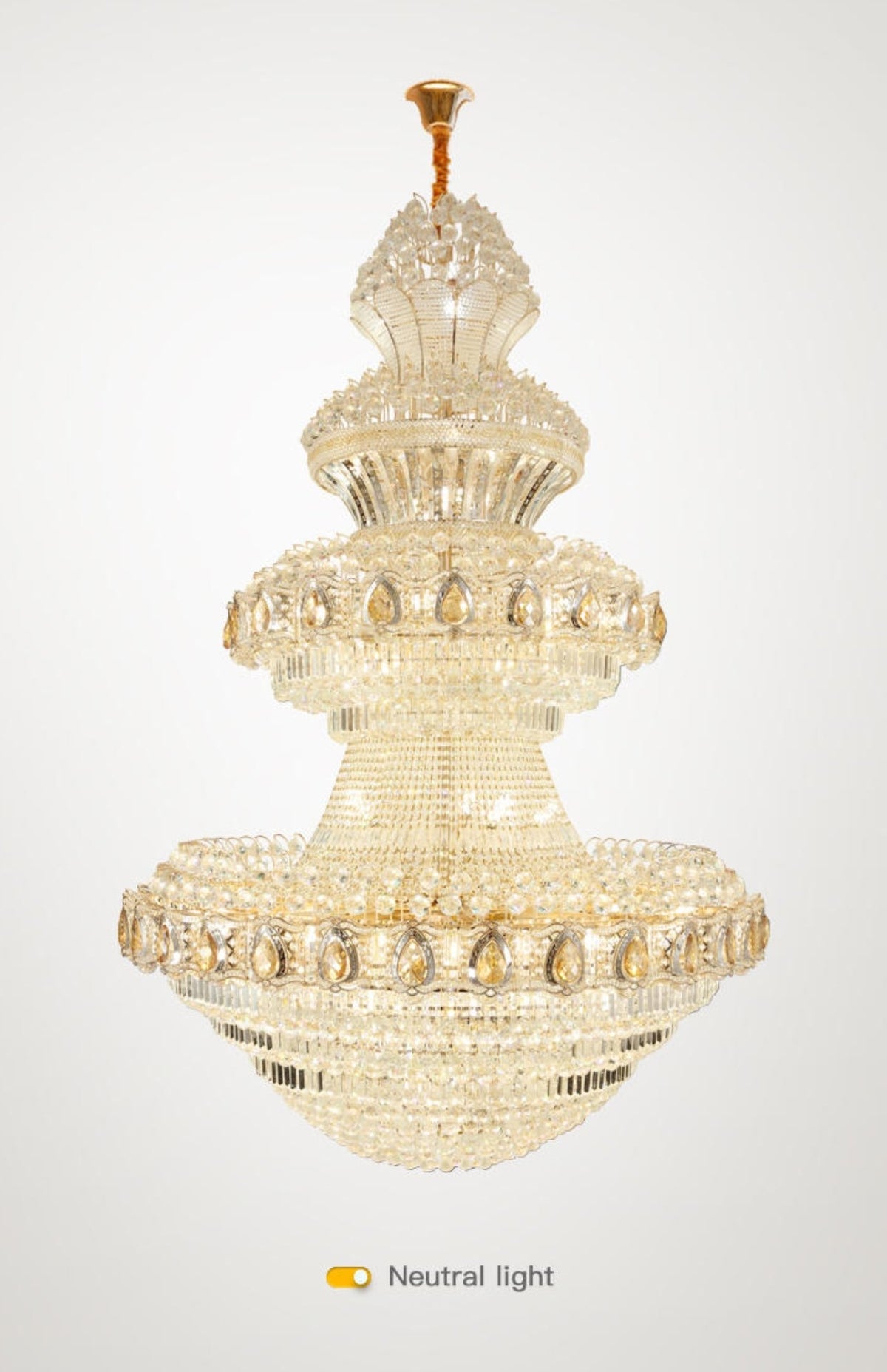 Large Beaded Crystal Chandelier - Reflect Lighting