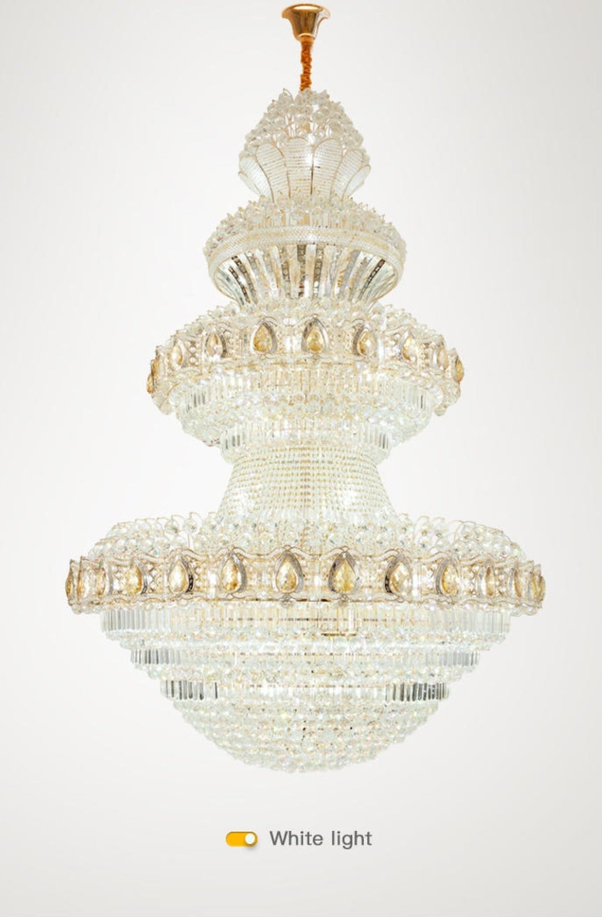 Large Beaded Crystal Chandelier - Reflect Lighting
