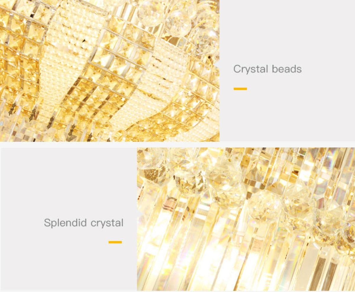 Large Beaded Crystal Chandelier - Reflect Lighting