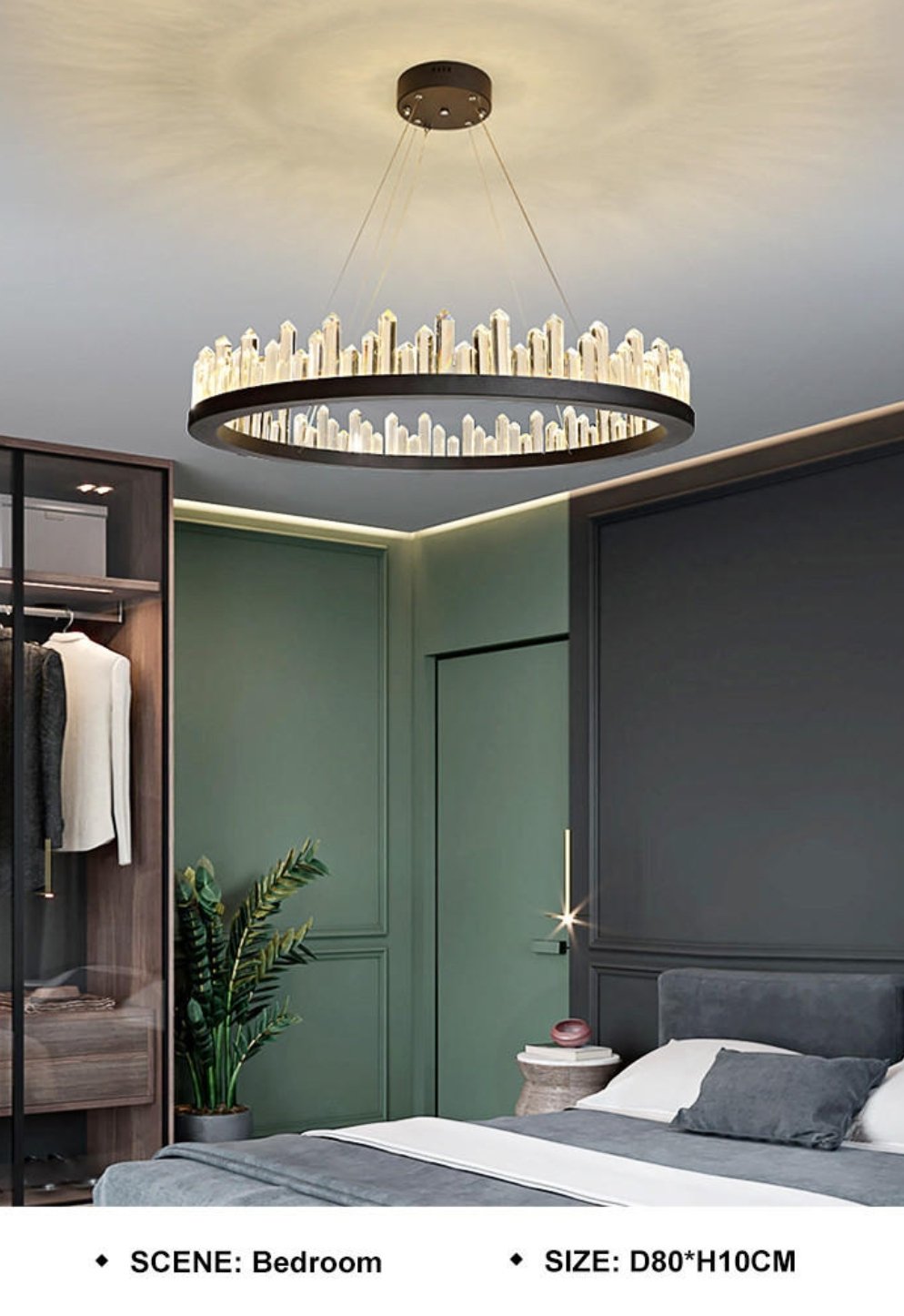 Black Stoned Chandelier