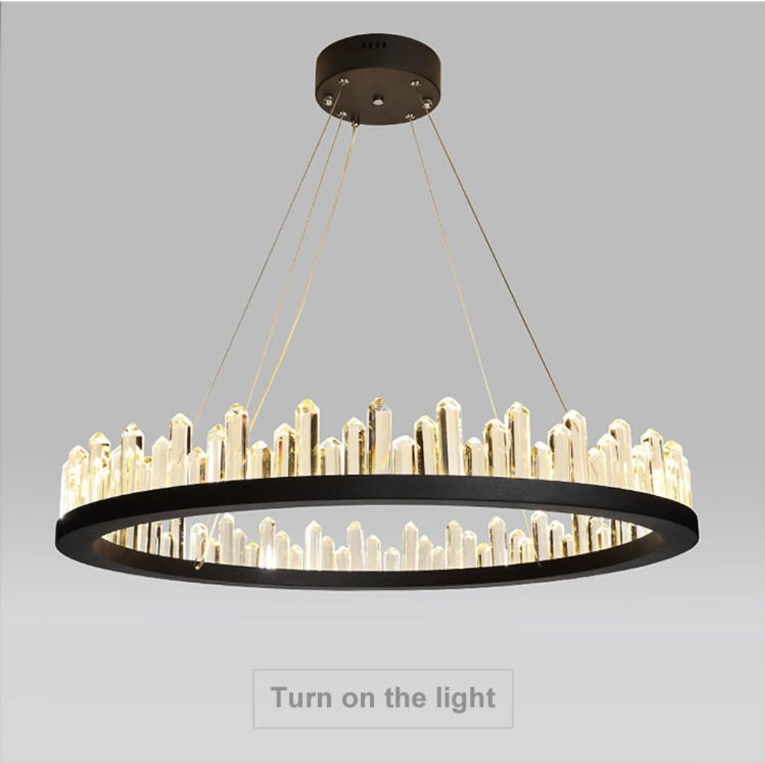 Black Stoned Chandelier