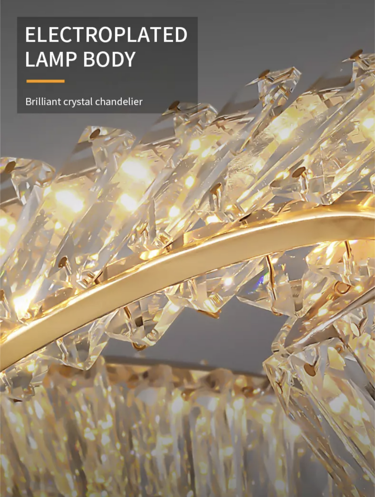 Schafer Barron Gold Crystal Chandelier - Reflect Lighting