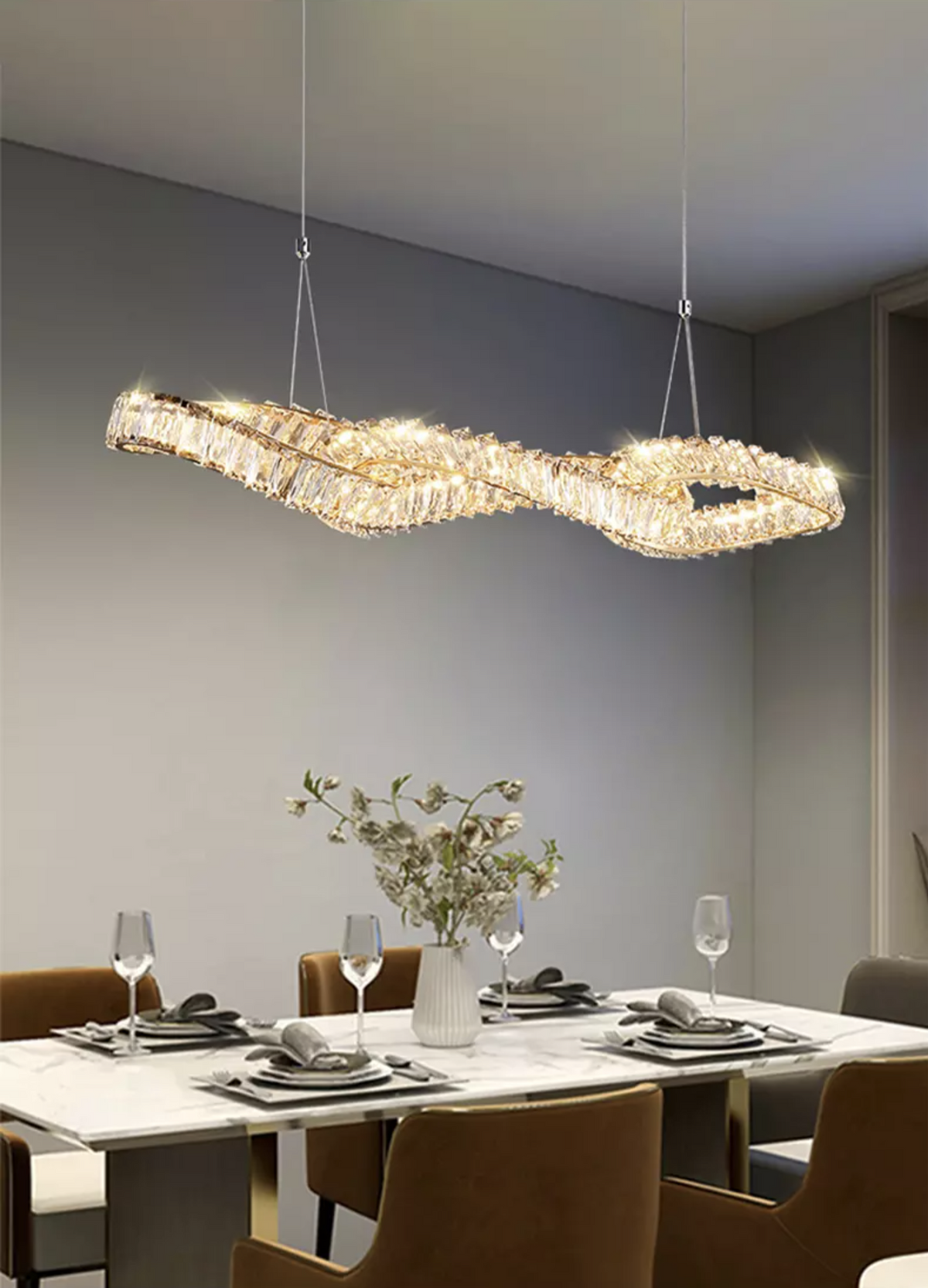 Schafer Barron Gold Crystal Chandelier - Reflect Lighting