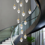 Anjelyn Ebrahim Gold Staircase Chandelier