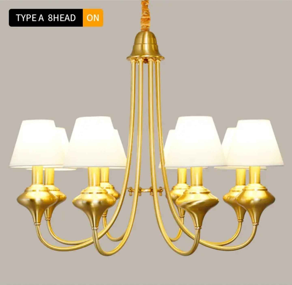 Askanaz Abaz Gold Chandelier- Round/Rectangular