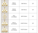 Askanaz Abaz Gold Chandelier- Round/Rectangular