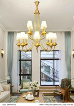 Askanaz Abaz Gold Chandelier- Round/Rectangular